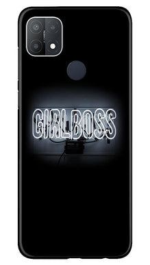 Girl Boss Black Mobile Back Case for Oppo A15s (Design - 268)