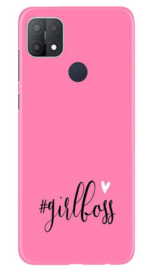 Girl Boss Pink Mobile Back Case for Oppo A15s (Design - 269)