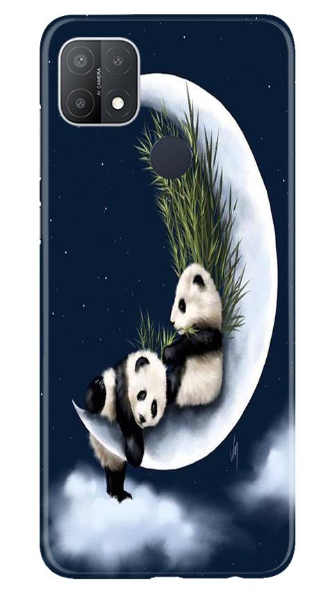 Panda Moon Mobile Back Case for Oppo A15s (Design - 318)