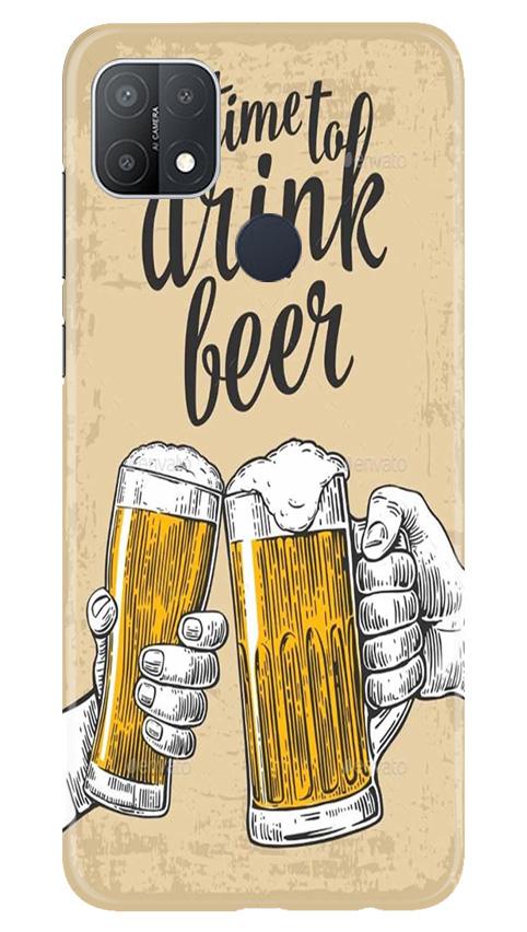 Drink Beer Mobile Back Case for Oppo A15s (Design - 328)