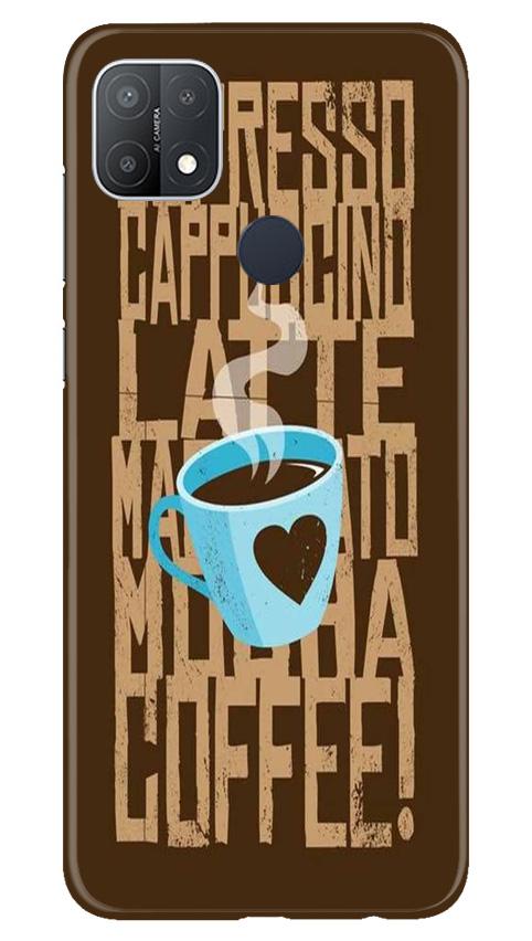 Love Coffee Mobile Back Case for Oppo A15s (Design - 351)
