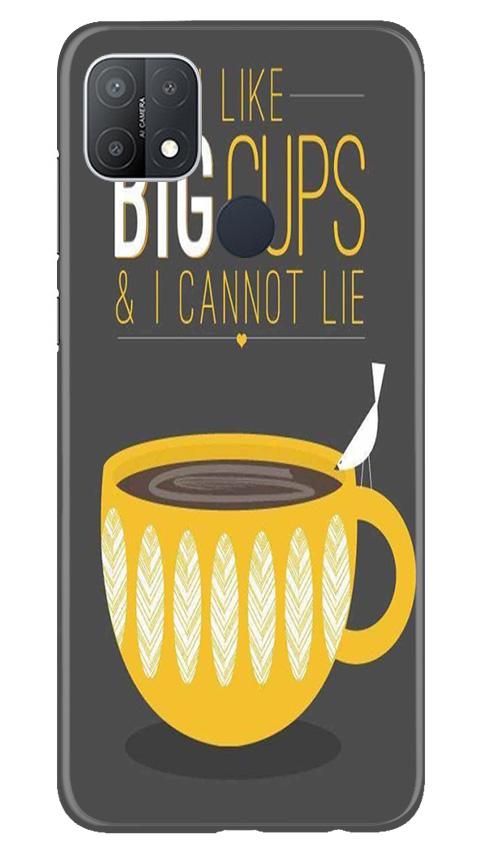 Big Cups Coffee Mobile Back Case for Oppo A15s (Design - 352)