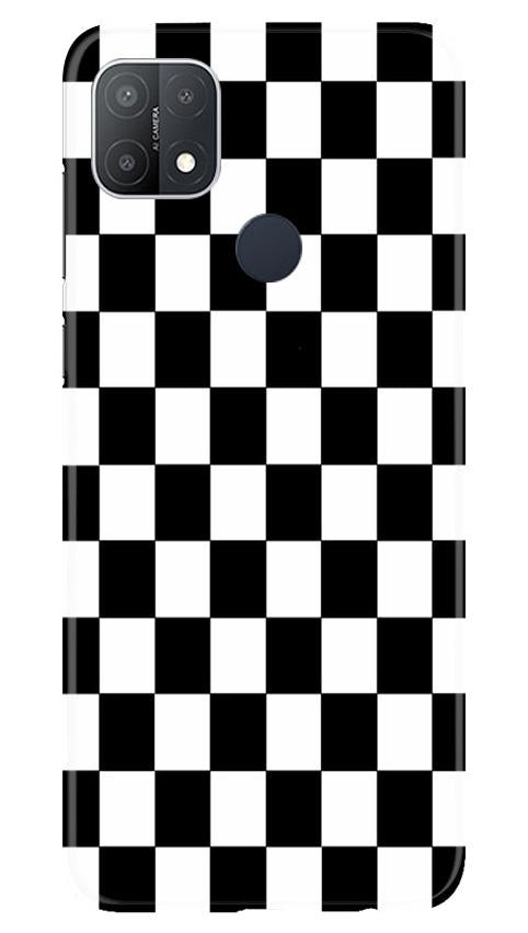 Black White Boxes Mobile Back Case for Oppo A15s (Design - 372)