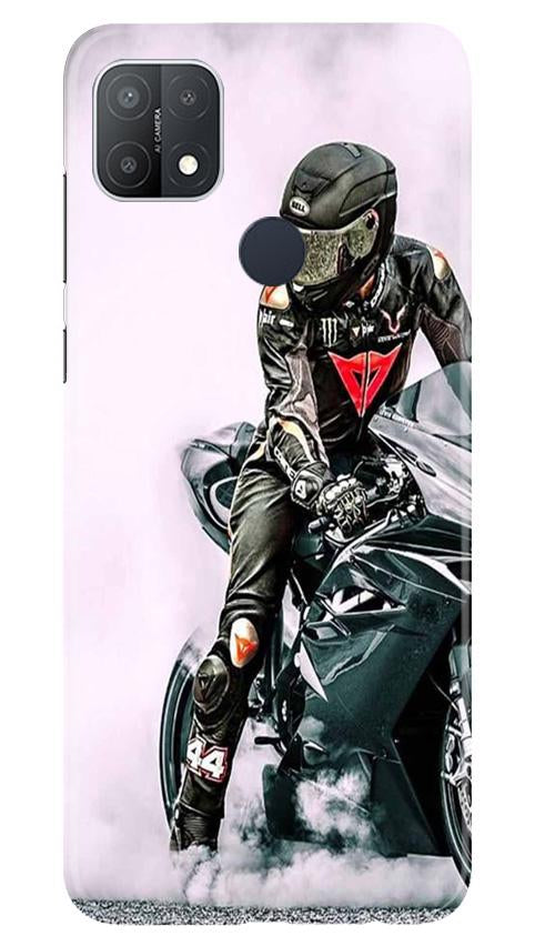 Biker Mobile Back Case for Oppo A15s (Design - 383)