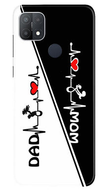 Love Mom Dad Mobile Back Case for Oppo A15s (Design - 385)