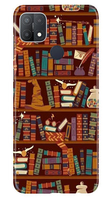 Book Shelf Mobile Back Case for Oppo A15s (Design - 390)