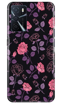 Rose Pattern Mobile Back Case for Oppo A16 (Design - 2)
