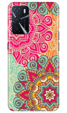 Rangoli art Mobile Back Case for Oppo A16 (Design - 6)