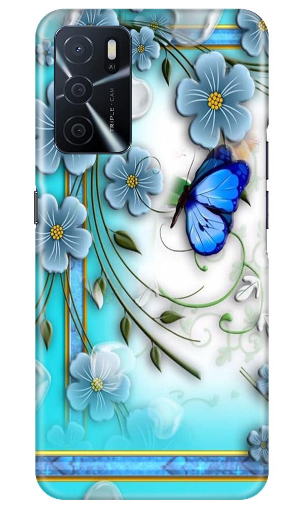 Blue Butterfly Case for Oppo A16
