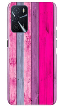 Wooden look Mobile Back Case for Oppo A16 (Design - 24)