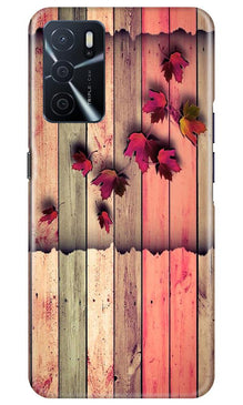Wooden look2 Mobile Back Case for Oppo A16 (Design - 56)