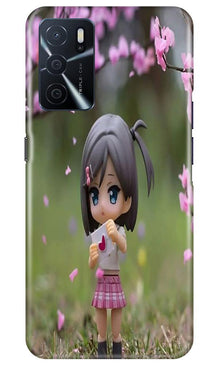 Cute Girl Mobile Back Case for Oppo A16 (Design - 92)