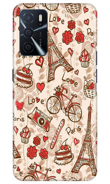 Love Paris Mobile Back Case for Oppo A16  (Design - 103)