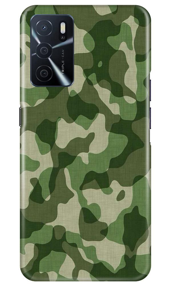 Army Camouflage Case for Oppo A16  (Design - 106)