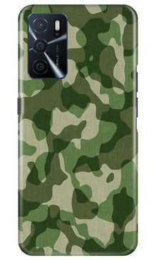 Army Camouflage Mobile Back Case for Oppo A16  (Design - 106)