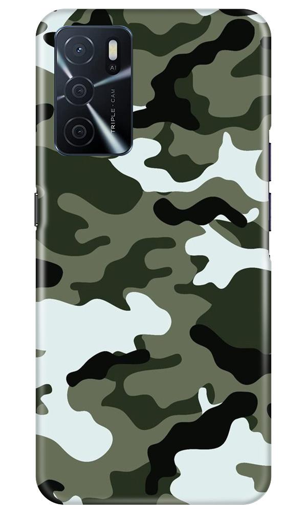 Army Camouflage Case for Oppo A16  (Design - 108)