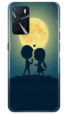 Love Couple Mobile Back Case for Oppo A16  (Design - 109)