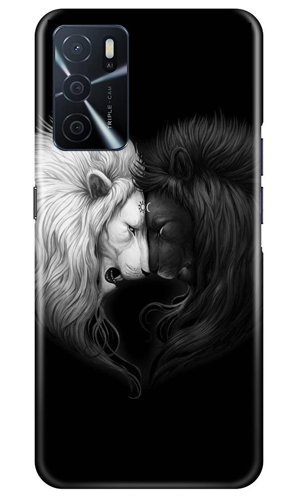 Dark White Lion Case for Oppo A16  (Design - 140)