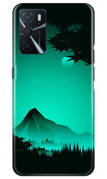 Moon Mountain Mobile Back Case for Oppo A16 (Design - 204)