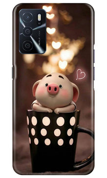 Cute Bunny Mobile Back Case for Oppo A16 (Design - 213)