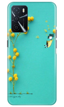 Flowers Girl Mobile Back Case for Oppo A16 (Design - 216)
