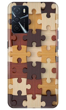 Puzzle Pattern Mobile Back Case for Oppo A16 (Design - 217)