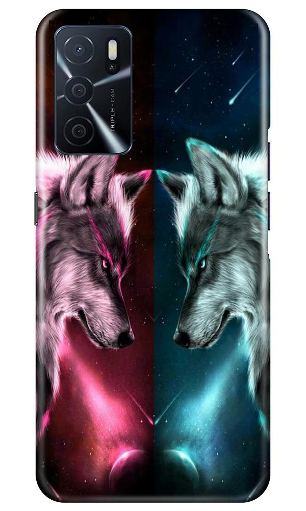 Wolf fight Case for Oppo A16 (Design No. 221)