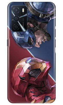 Ironman Captain America Mobile Back Case for Oppo A16 (Design - 245)