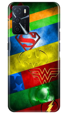 Superheros Logo Mobile Back Case for Oppo A16 (Design - 251)