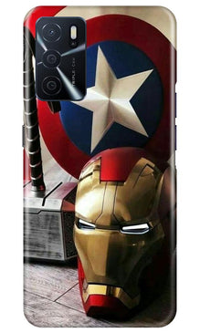 Ironman Captain America Mobile Back Case for Oppo A16 (Design - 254)
