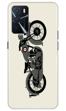 MotorCycle Mobile Back Case for Oppo A16 (Design - 259)