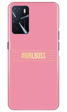 Girl Boss Pink Mobile Back Case for Oppo A16 (Design - 263)