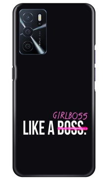 Like a Girl Boss Mobile Back Case for Oppo A16 (Design - 265)