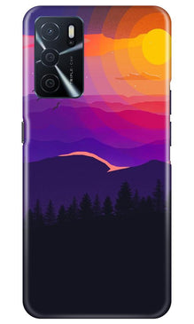 Sun Set Mobile Back Case for Oppo A16 (Design - 279)