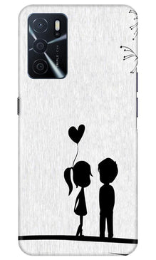 Cute Kid Couple Mobile Back Case for Oppo A16 (Design - 283)