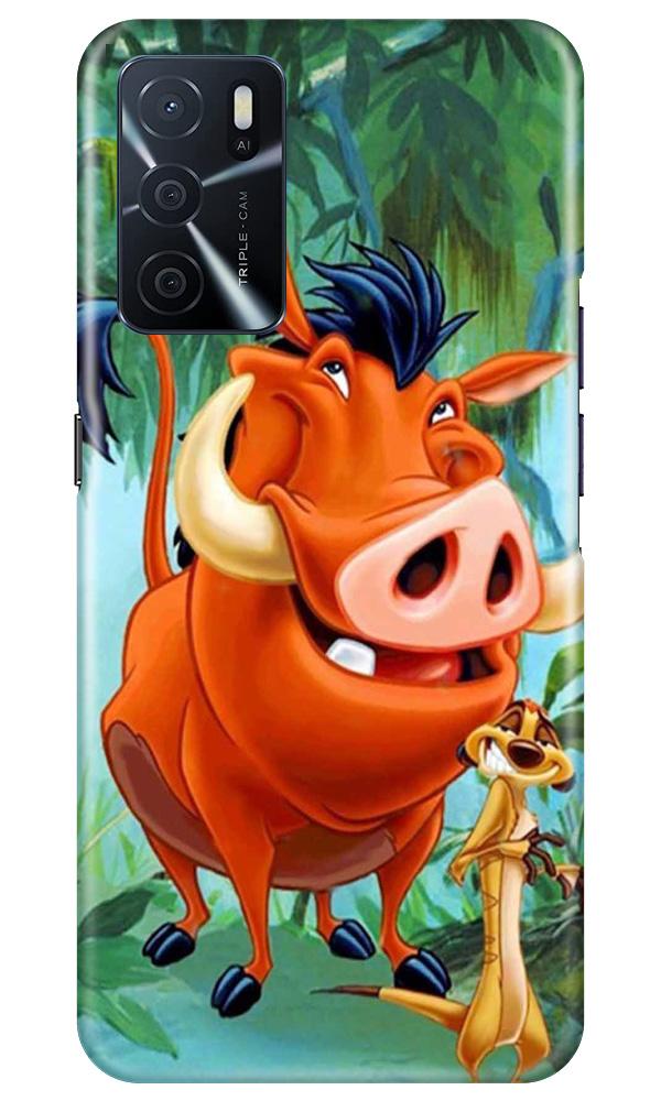 Timon and Pumbaa Mobile Back Case for Oppo A16 (Design - 305)