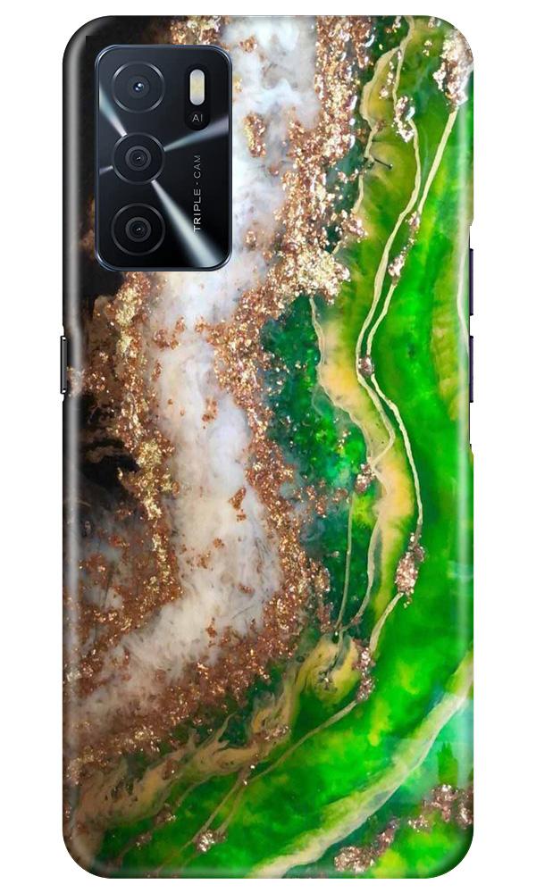 Marble Texture Mobile Back Case for Oppo A16 (Design - 307)
