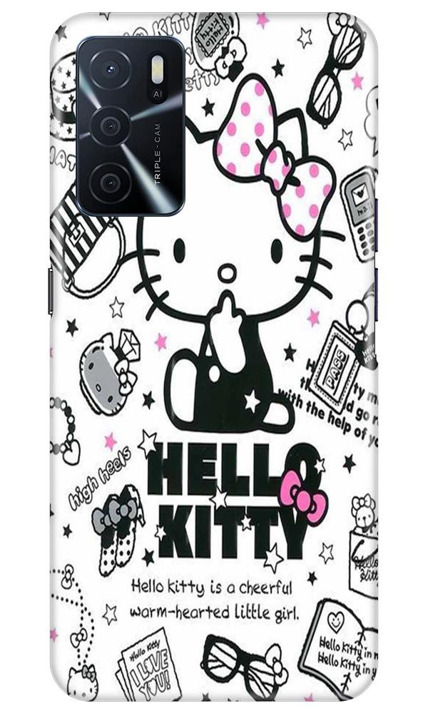 Hello Kitty Mobile Back Case for Oppo A16 (Design - 361)