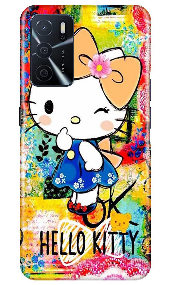 Hello Kitty Mobile Back Case for Oppo A16 (Design - 362)