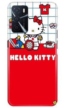 Hello Kitty Mobile Back Case for Oppo A16 (Design - 363)