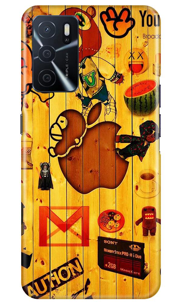 Wooden Texture Mobile Back Case for Oppo A16 (Design - 367)