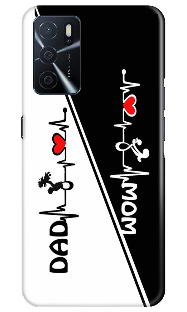 Love Mom Dad Mobile Back Case for Oppo A16 (Design - 385)