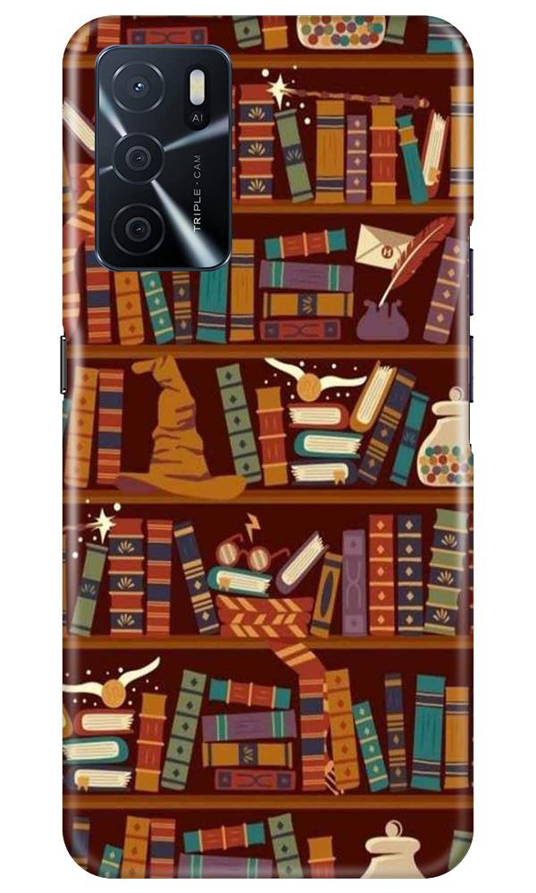 Book Shelf Mobile Back Case for Oppo A16 (Design - 390)