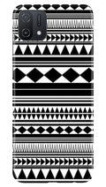 Black white Pattern Case for Oppo A16K