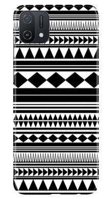 Black white Pattern Mobile Back Case for Oppo A16K (Design - 5)