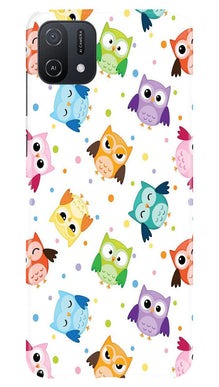 Owl Baground Pattern shore Mobile Back Case for Oppo A16K (Design - 13)