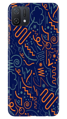 Line Art Baground Mobile Back Case for Oppo A16K (Design - 26)