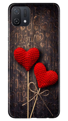 Red Hearts Mobile Back Case for Oppo A16K (Design - 80)