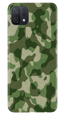 Army Camouflage Mobile Back Case for Oppo A16K  (Design - 106)