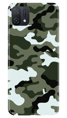 Army Camouflage Mobile Back Case for Oppo A16K  (Design - 108)